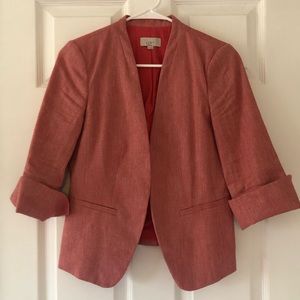 Peach colored cropped blazer